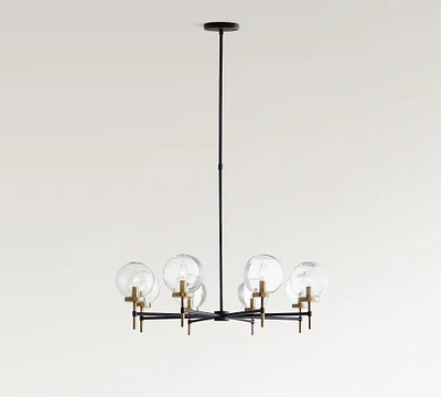 Camryn Glass Globe Round Chandelier (36")