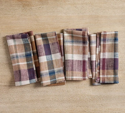 Montecito Plaid Cotton/Linen Napkins - Set of 4