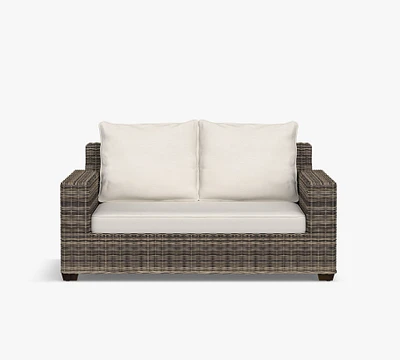 Torrey Wicker Square Arm Outdoor Loveseat (62")