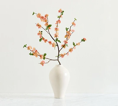 Faux Peach Quince Branch