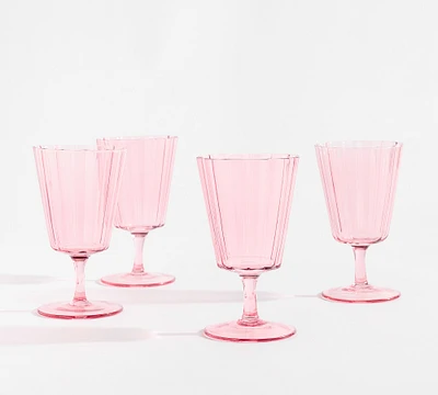 Fluted Glass Goblets
