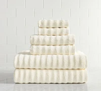 Textured Striped Towel Set