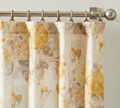 Open Box: Vivienne Floral Linen Cotton Curtain