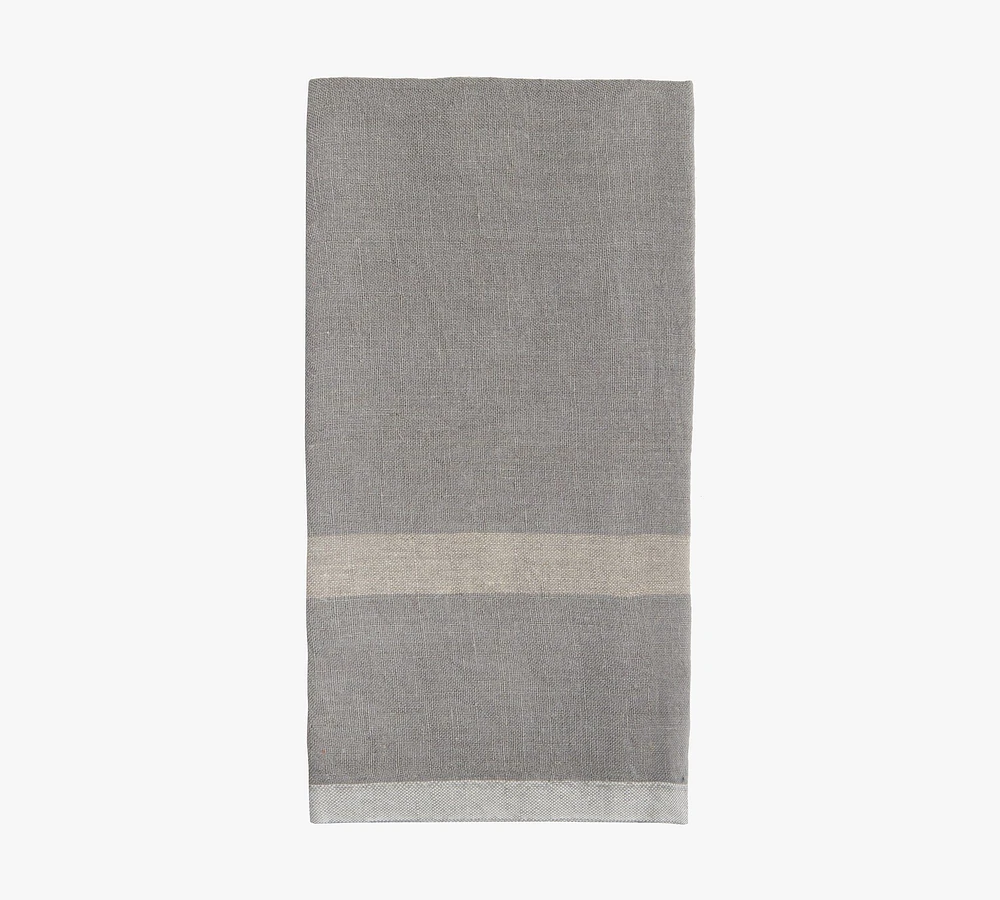 Caravan Laundered Linen Stripe Tea Towel - Set of 2