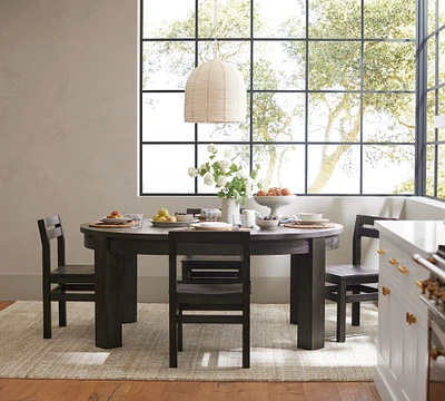 Folsom Round Storage Extending Dining Table (54"-72")