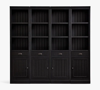 Aubrey Shelf with Open Cabinets (74.5")