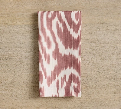 Ava Ikat Print Organic Cotton Napkins - Set of 4