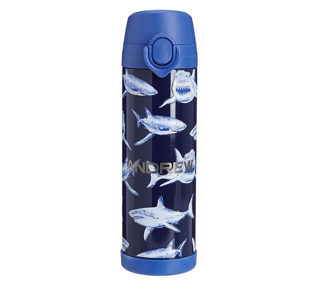 Mackenzie Blue Gray Camo Glow-in-the-Dark Water Bottle