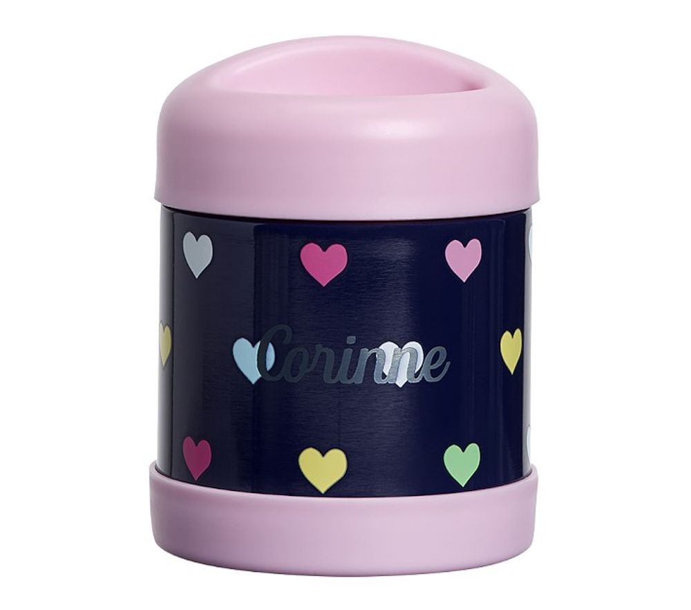 Mackenzie Navy Pink Multi Hearts Hot & Cold Container