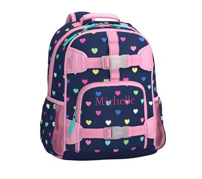 Mackenzie Navy Pink Multi Hearts Backpack