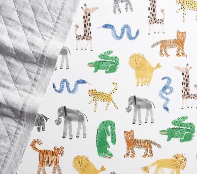Silly Safari Organic Crib Fitted Sheet