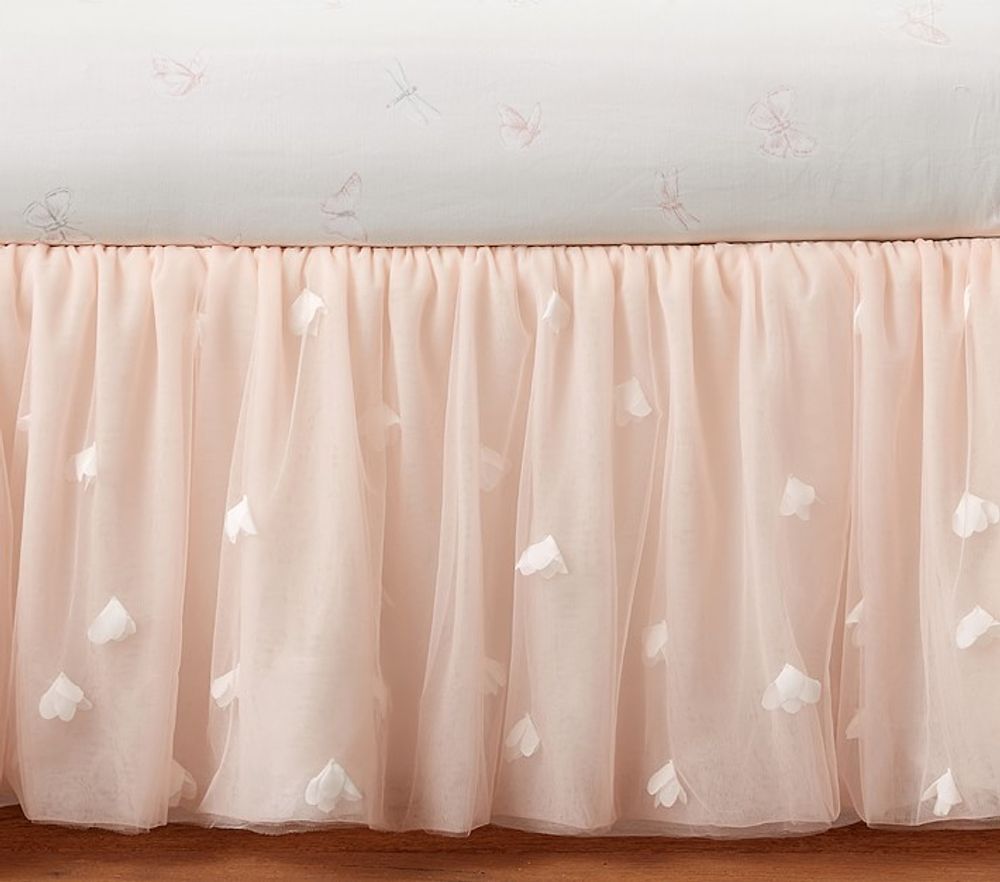 Monique Lhuillier Blush Pink Ethereal Bed Skirt