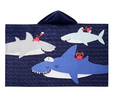 Sharks Kid Beach Hooded Towel