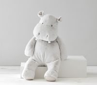 Gray Hippo Nursery Plush