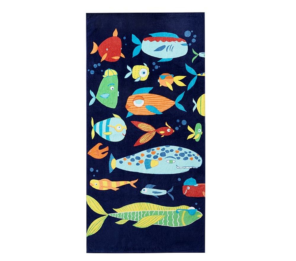 Funny Fish Beach Towel