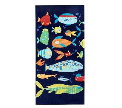 Funny Fish Beach Towel