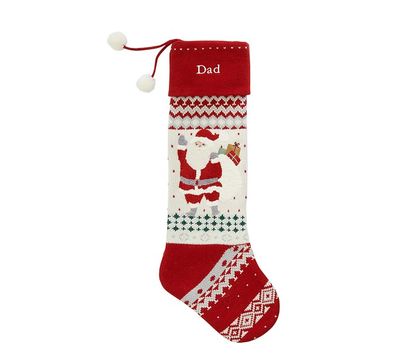 Santa Heirloom Knit Christmas Stocking