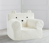 Oversized Ivory Bear Cozy Sherpa Anywhere Chair® Slipcover Only