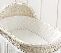 White Cotton Bassinet Pad Cover