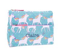 Mackenzie Aqua Unicorn Parade Supplies Pouch