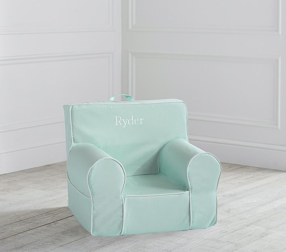 Kids Anywhere Chair®, Gray with White Piping