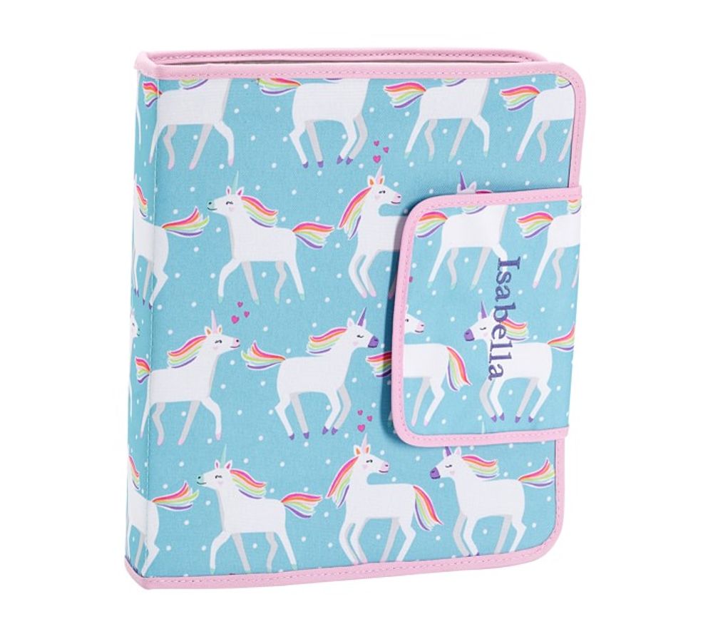 Mackenzie Aqua Unicorn Parade Homework Holder