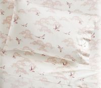 Monique Lhuillier Chinoiserie Bird Organic Sheet Set & Pillowcases
