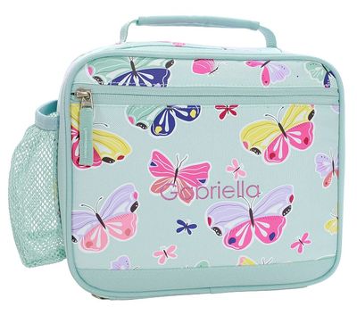 Mackenzie Aqua Spring Butterfly Glow-in-the-Dark Lunch Boxes