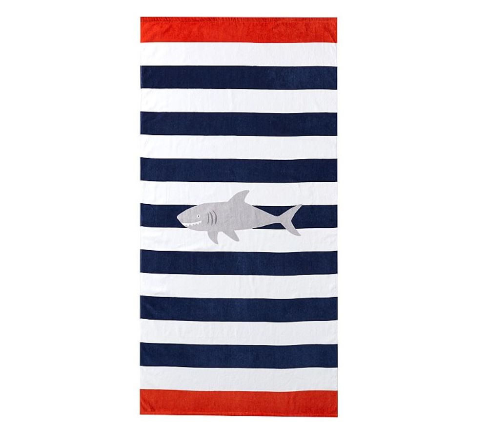 Shark Stripe Beach Towel