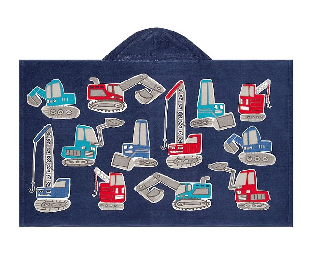 Jax Construction Kid Beach Hooded Towel