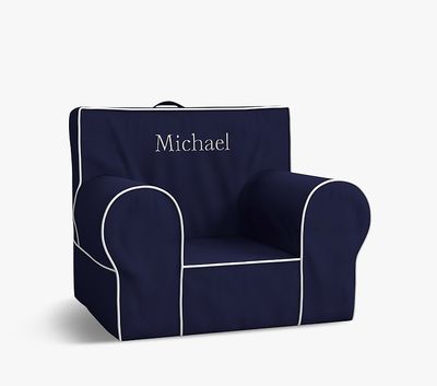 Navy with White Piping Anywhere Chair® Slipcover Only