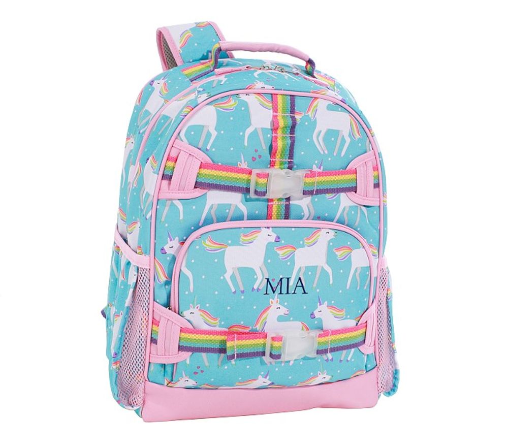 Mackenzie Aqua/Pink Unicorn Parade Large Duffle Bag
