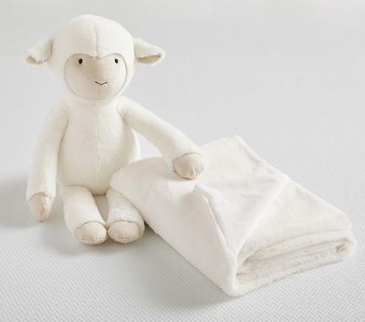 Plush Lamb Stuffed Animal and Blanket Set