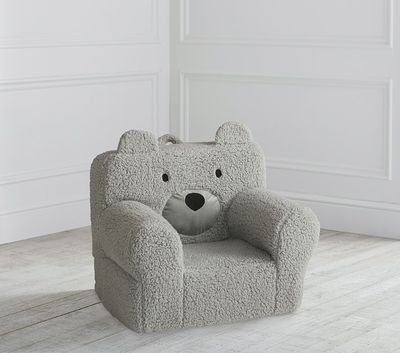 My First Gray Sherpa Bear Anywhere Chair® Slipcover Only