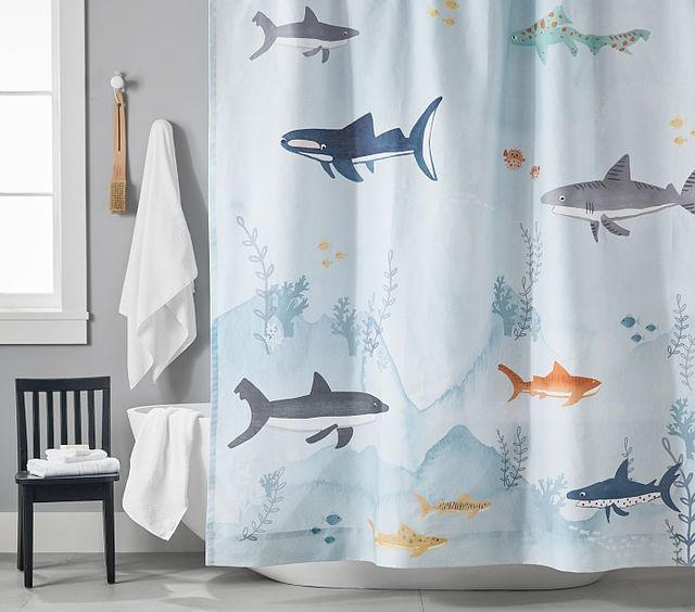 Shark Shower Curtain -  UK