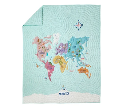 World Map Quilt & Shams