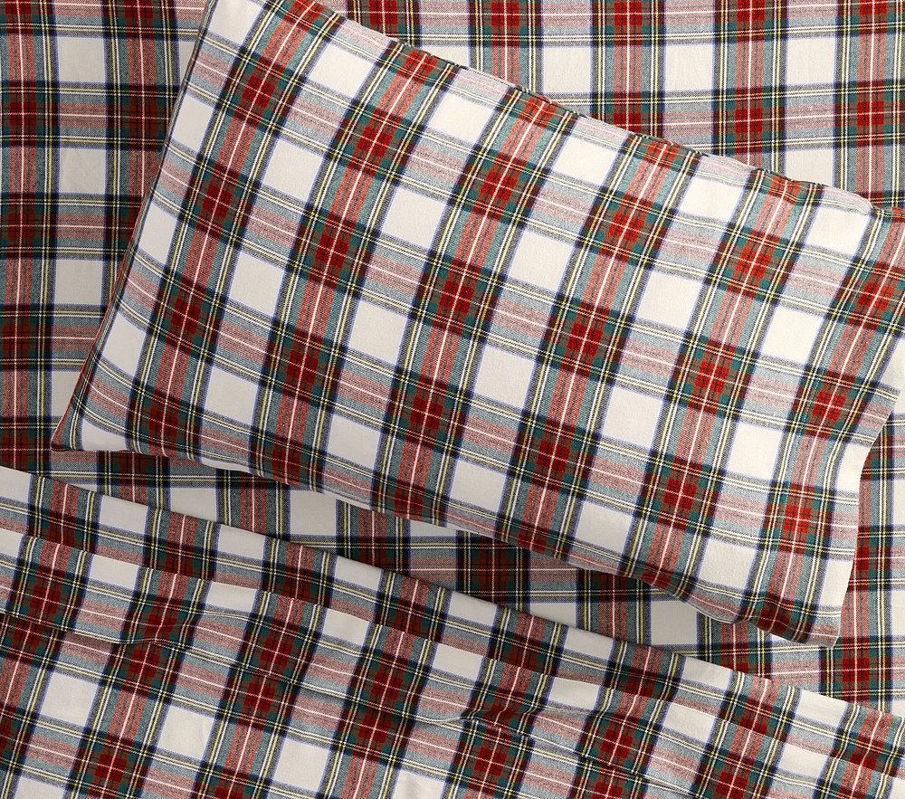 Stewart Plaid Flannel Sheet Set