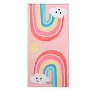 Happy Rainbows Kid Beach Towel