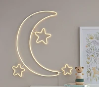 Moon And Stars Lit LED Decor