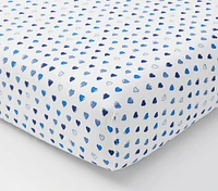 Roller Rabbit Multi Hearts Organic Crib Fitted Sheet