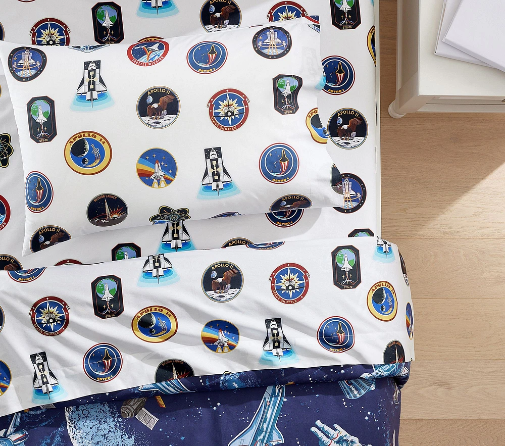 Astronaut Mission Patch Organic Sheet Set