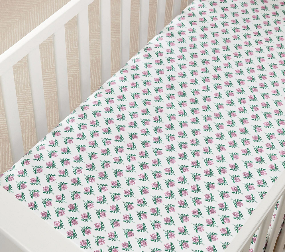 Roller Rabbit Rosebud Organic Crib Fitted Sheet