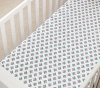 Roller Rabbit Rosebud Organic Crib Fitted Sheet