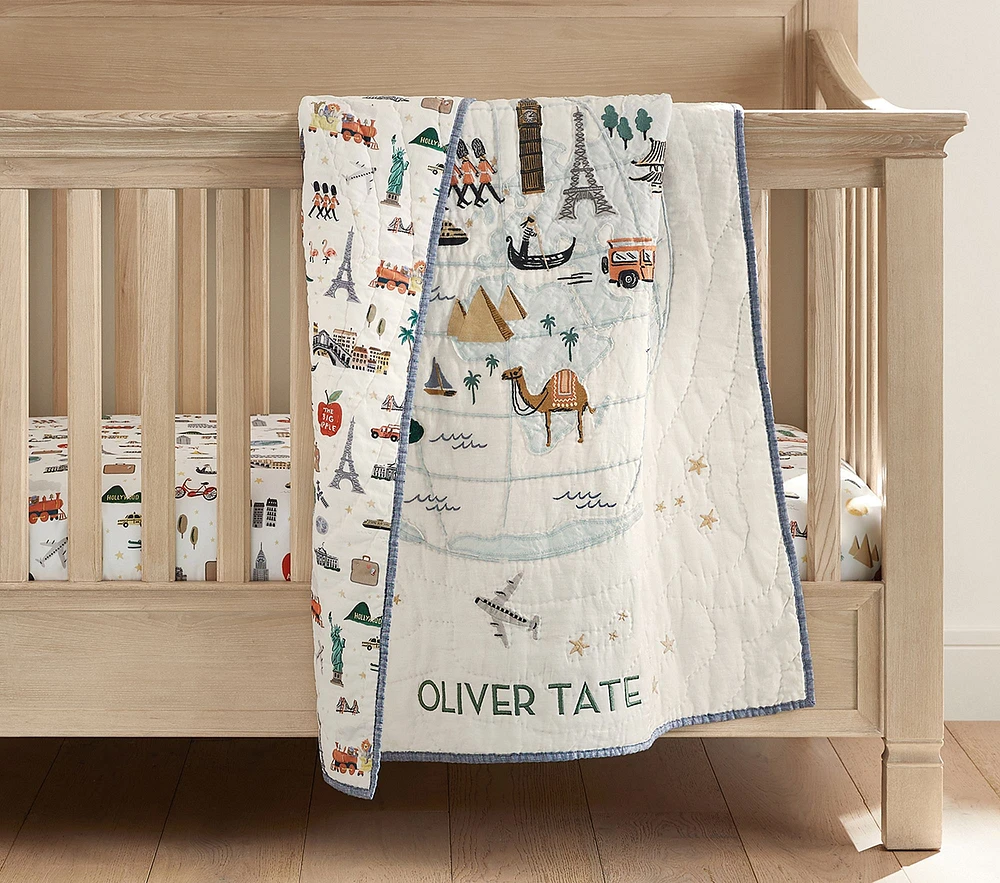 Rifle Paper Co. Globe Trotter Baby Quilt