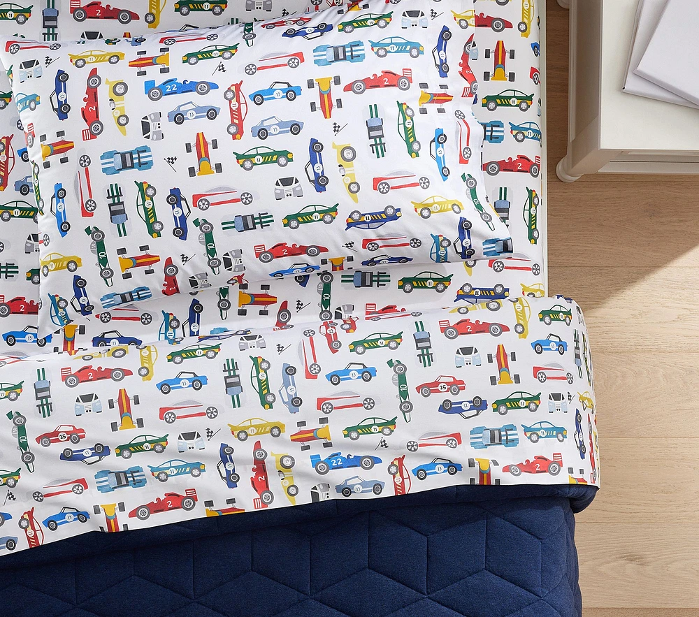 Remy Race Car Glow-in-the-Dark Sheet Set