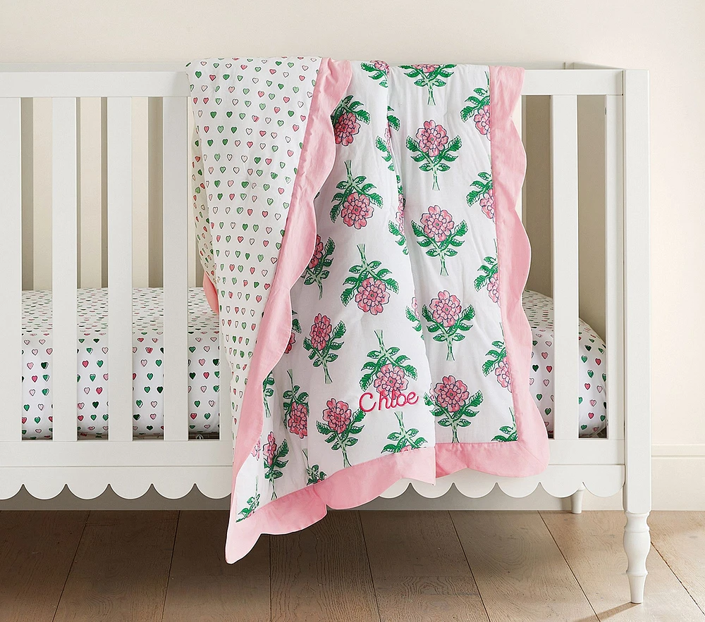 Roller Rabbit Rosebud Baby Quilt