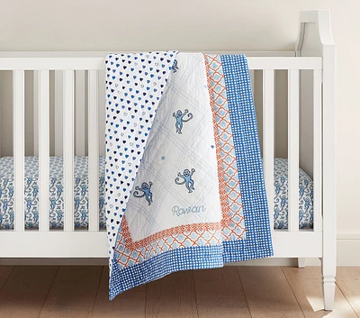 Roller Rabbit Monkey Baby Quilt