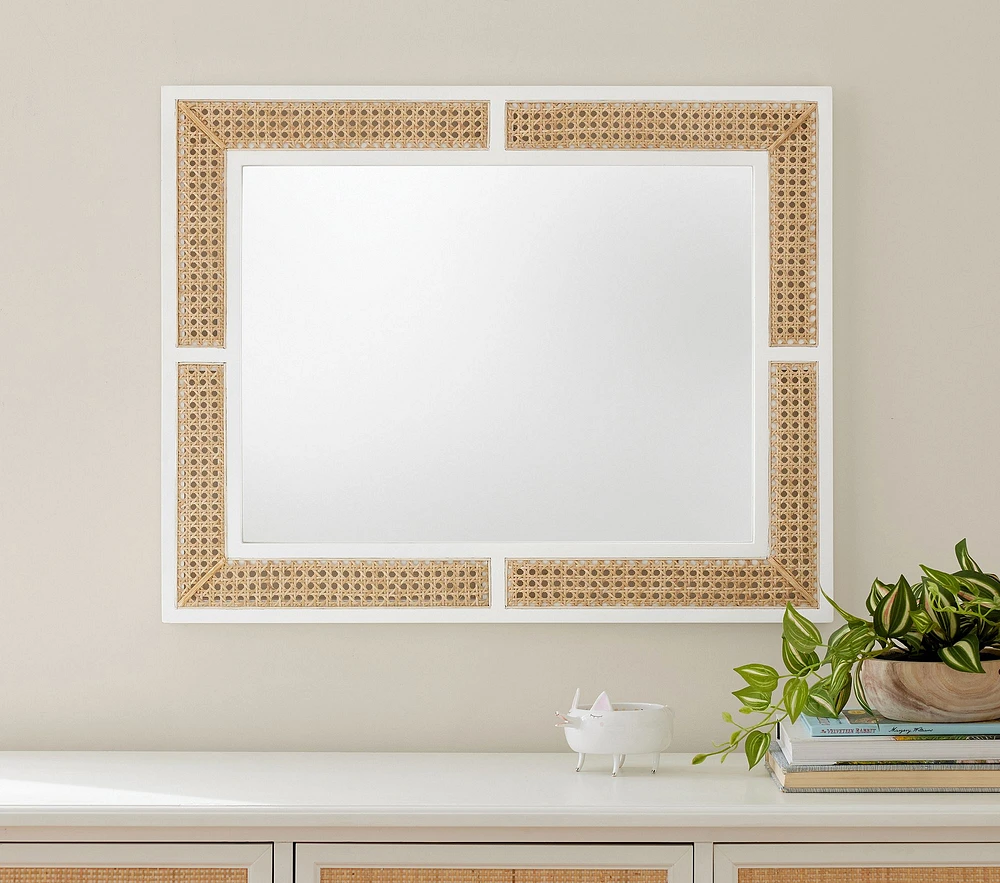 Wood & Caning Mirror (30"x 24")