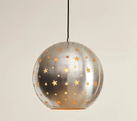 Metal Star Cutout Ball Pendant (14")