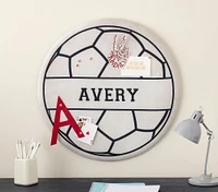 Personalized Soccer Printed Fabric Pinboard (24")